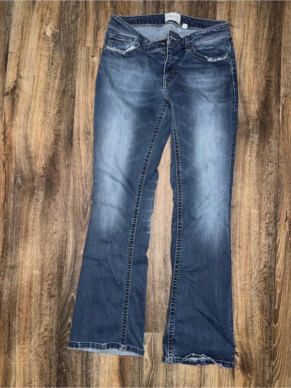 Women's BKE Blue Denim Jeans - Classic Mid Wash